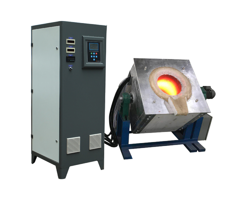 Peralatan Peleburan Induksi 60KW Layar Sentuh Frekuensi Cahaya 1-10Khz Untuk Peleburan Logam